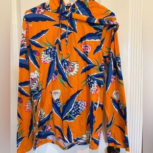 Polo Ralph Lauren Floral Hoodie Orange Blue Pony NWT Size S